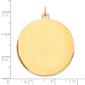 10K Plain .018 Gauge Circular Engravable Disc Charm