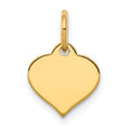 10k Plain .013 Gauge Heart Disc Charm