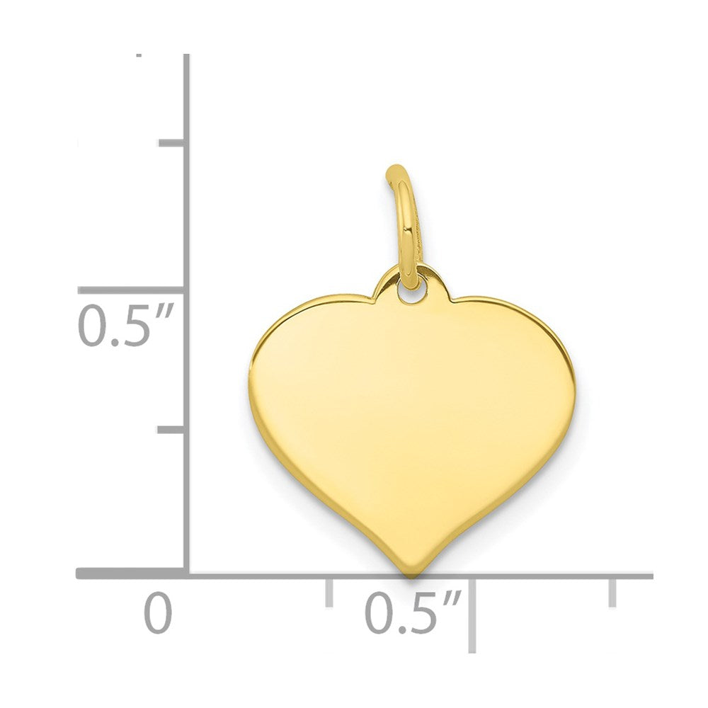10k Plain .013 Gauge Heart Disc Charm