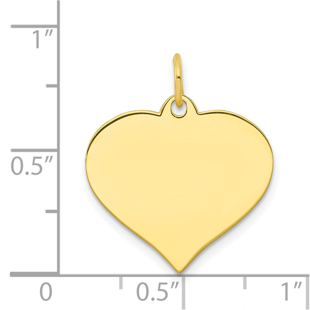 10k Plain .018 Gauge Heart Disc Charm