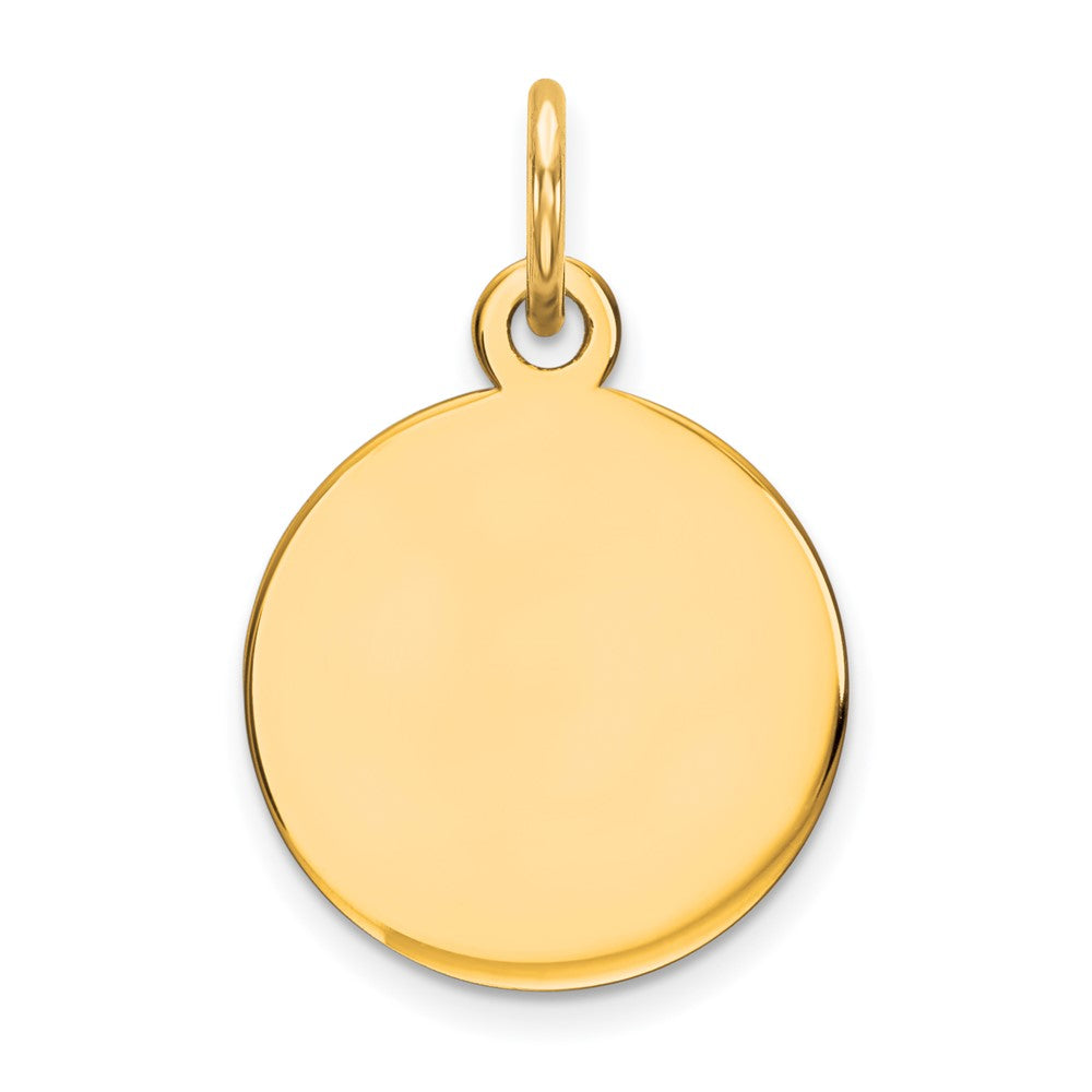 10K Plain .018 Gauge Round Disc Charm