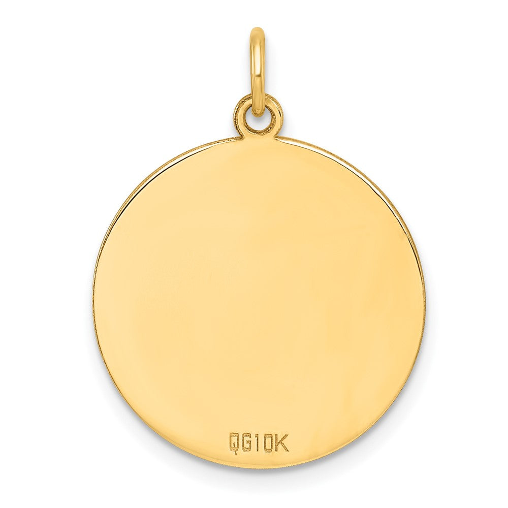 10K Plain .013 Gauge Circular Engravable Disc Charm