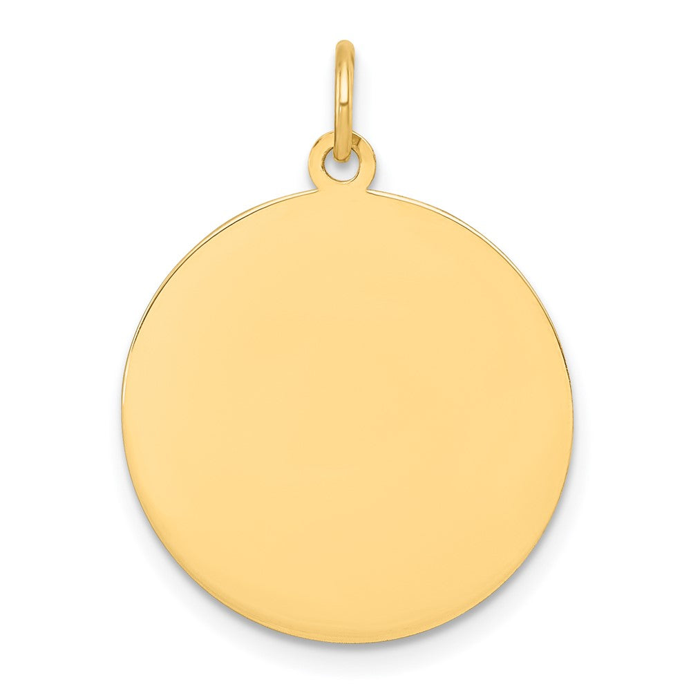 10K Plain .013 Gauge Circular Engravable Disc Charm