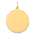 10K Plain .018 Gauge Circular Engravable Disc Charm