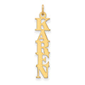 10k Yellow Gold Name Plate Charm