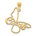 10k Yellow Gold Small Butterfly with Name Pendant