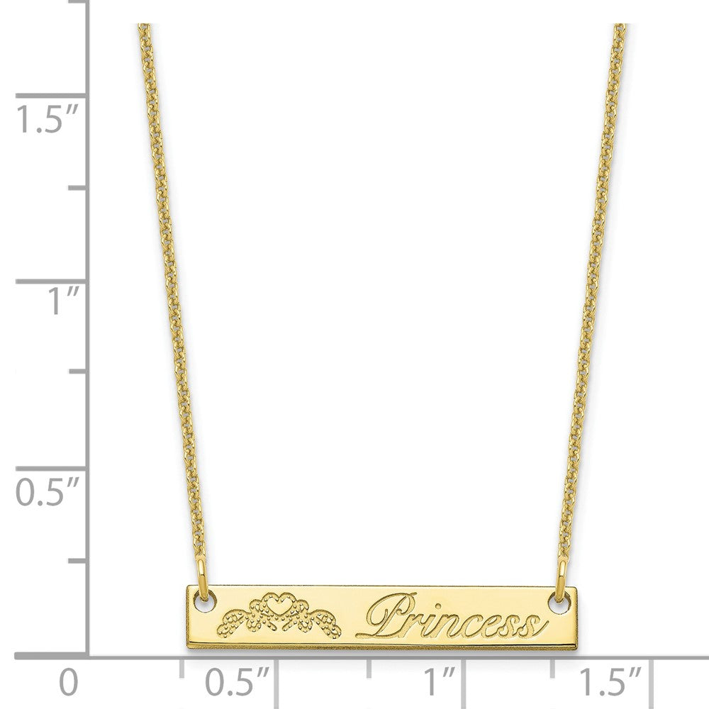 10k Yellow Gold Small Customized Bar Necklace