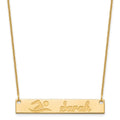 10k Yellow Gold Medium Customized Bar Necklace
