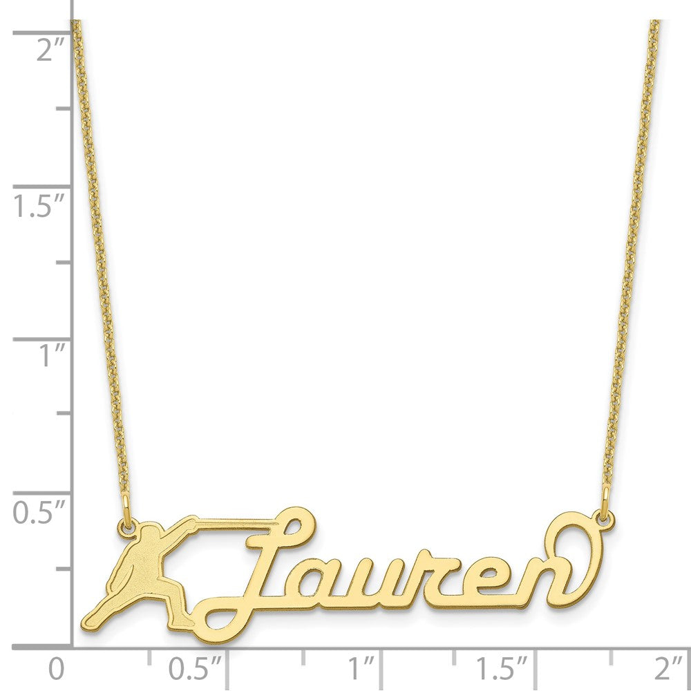 10k Yellow Gold Medium Customized Name Plate Necklace
