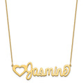 10k Yellow Gold Large Customized Name Plate Necklace