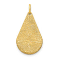 10k Yellow Gold Tear Drop Fingerprint Charm