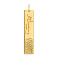 10k Yellow Gold Signature and Fingerprint Charm