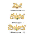 10k Yellow Gold Birthstone Heart Name Plate