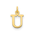 10ky Cutout Letter U Initial Charm
