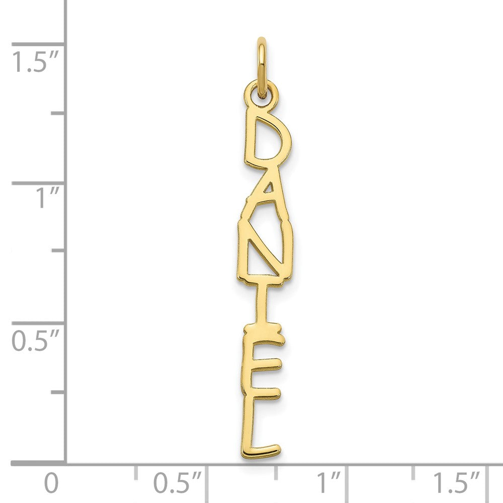 10k Yellow Gold Cosmic Sans Font Name Plate Charm