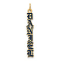 10k Yellow Gold English Towne Font Epoxy Name Plate Charm