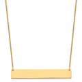 10k Yellow Gold Large Blank Bar Necklace