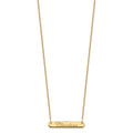 10k Yellow Gold Small EDWARDIAN SCRIPT Bar Necklace