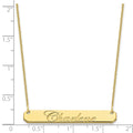 10k Yellow Gold Medium EDWARDIAN SCRIPT Bar Necklace