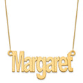 10k Yellow Gold Large Name Plate Necklace
