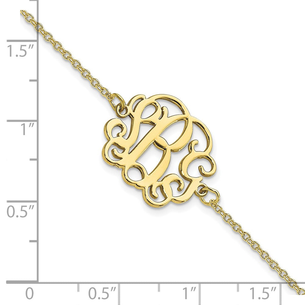 10k Yellow Gold Monogram Bracelet