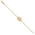 10k Yellow Gold Etched Monogram Bracelet
