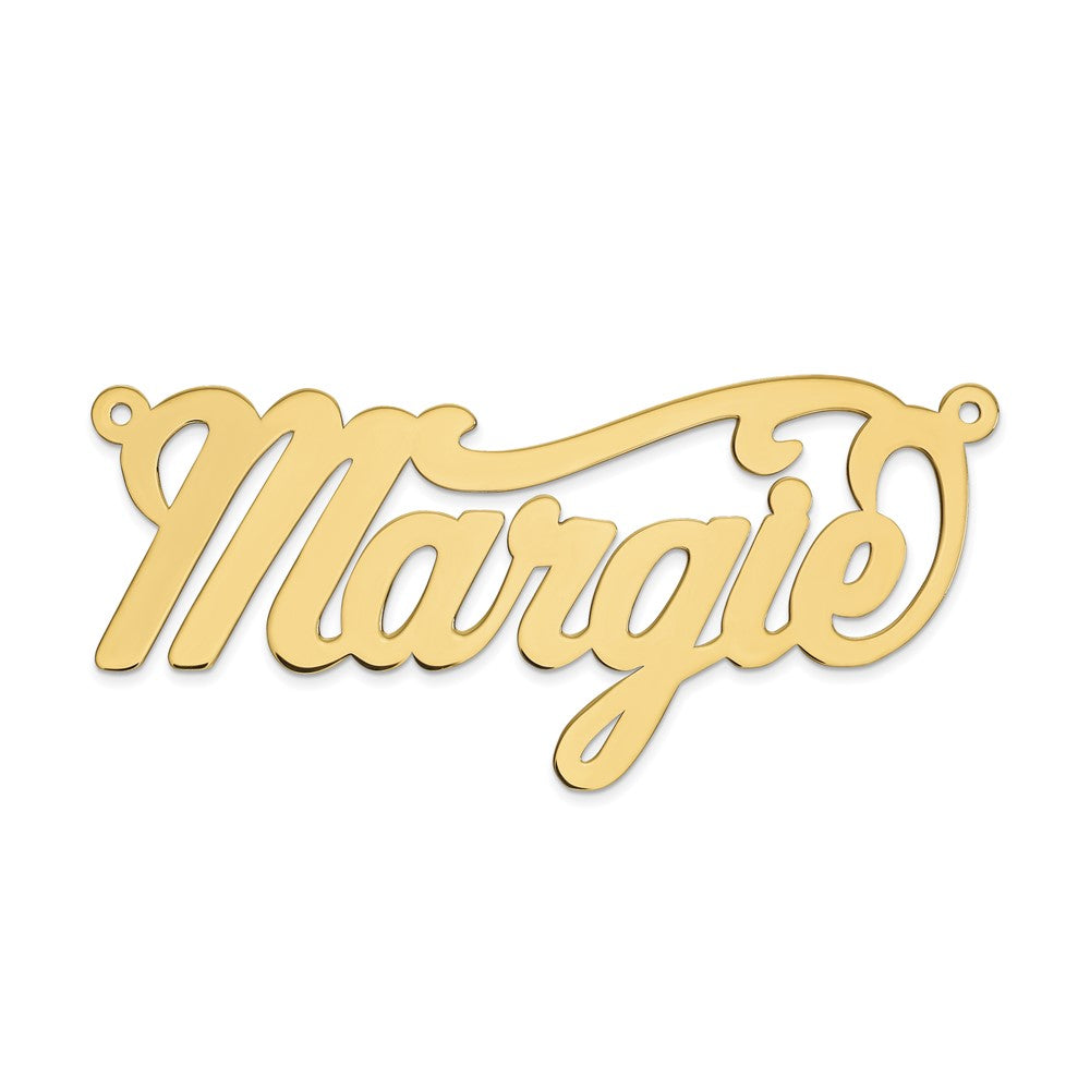 10k Yellow Gold Polished Name Plate