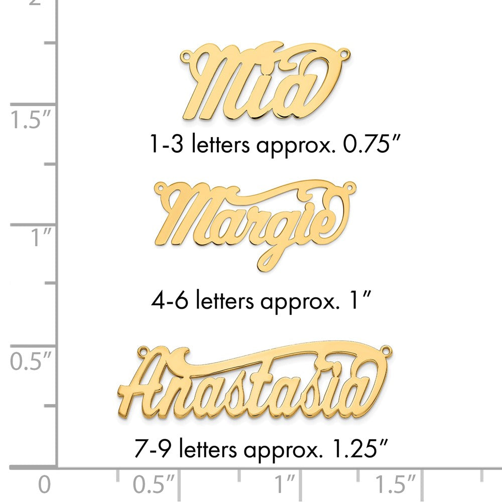 10k Yellow Gold Polished Name Plate