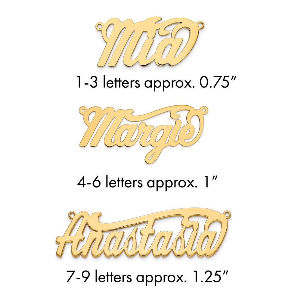 10k Yellow Gold Polished Name Plate