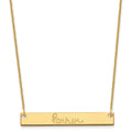10k Yellow Gold Medium Signature Bar Necklace