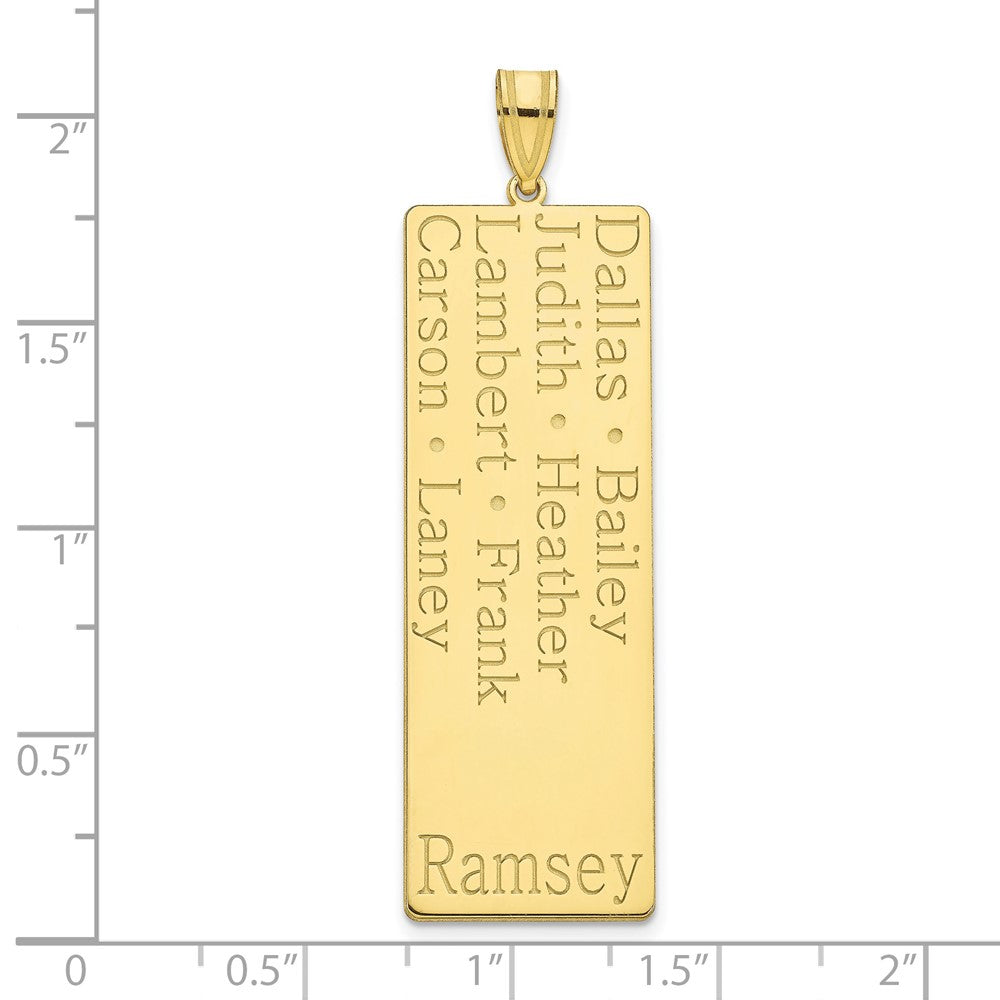 10k Yellow Gold 8 Name Family Pendant