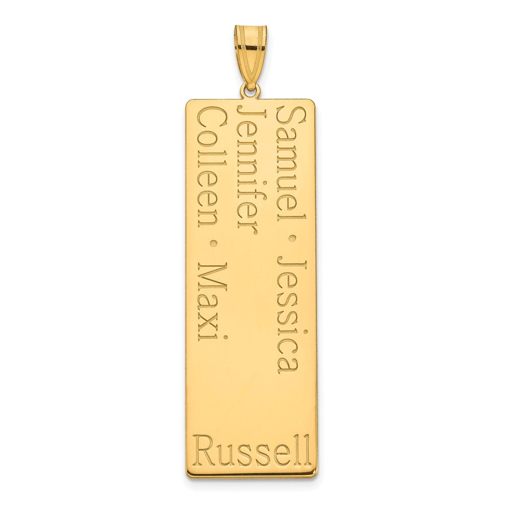 10k Yellow Gold 5 Name Family Pendant
