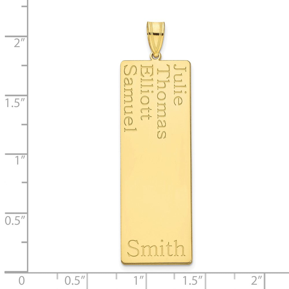 10k Yellow Gold 4 Name Family Pendant