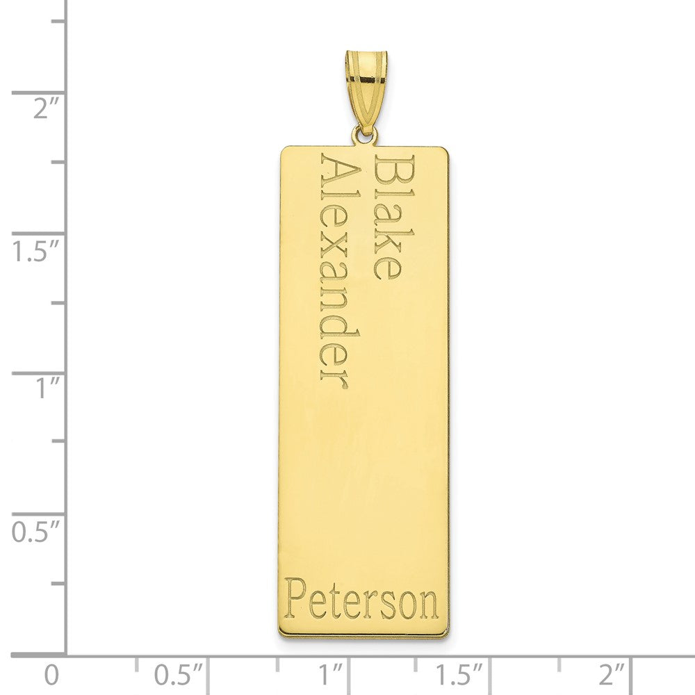 10k Yellow Gold 2 Name Family Pendant