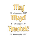 10k Yellow Gold Polished New Gothic Textura Font Name Plate