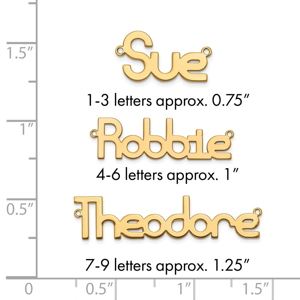 10k Yellow Gold Polished Name Plate