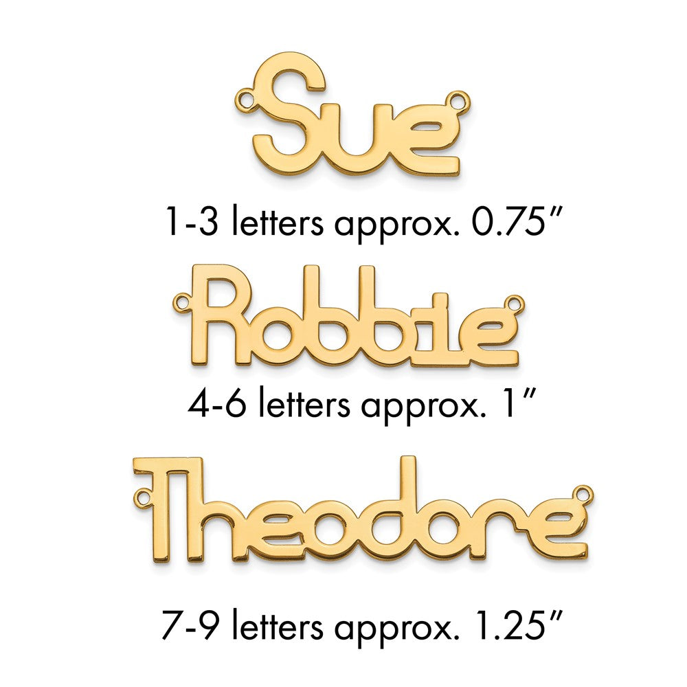 10k Yellow Gold Polished Name Plate