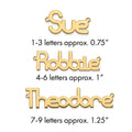 10k Yellow Gold Polished Name Plate