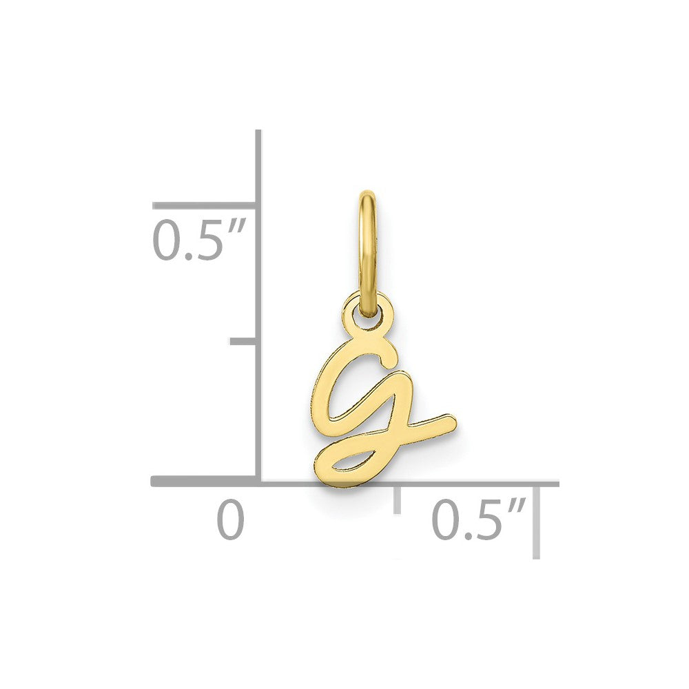 10KY Upper case Letter G Initial Charm