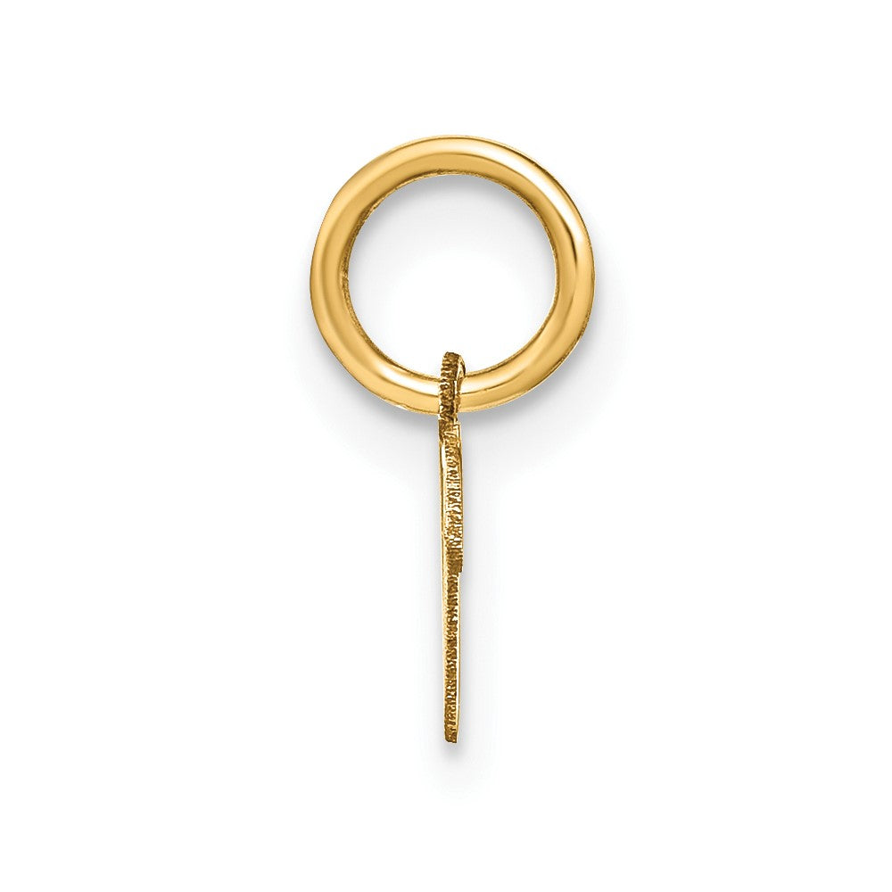 10KY Upper case Letter V Initial Charm