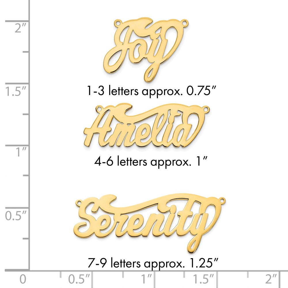 10k Yellow Gold Polished Name Plate