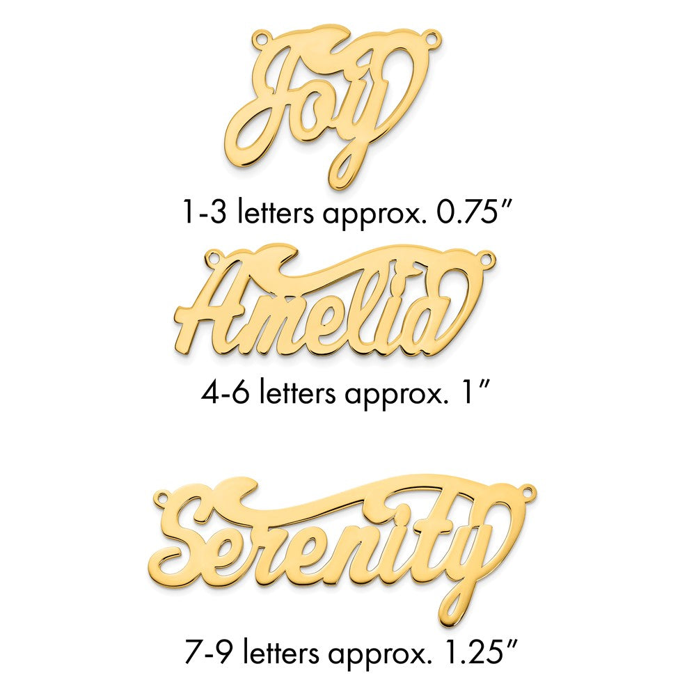 10k Yellow Gold Polished Name Plate