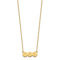 10k Yellow Gold 3 Letter Bubble Necklace