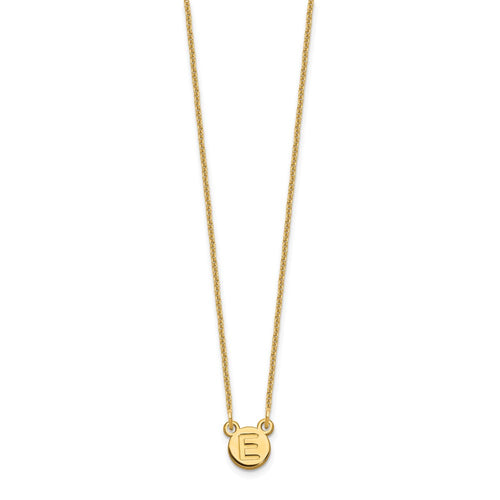 10 Yellow Gold 1 Letter Bubble Necklace