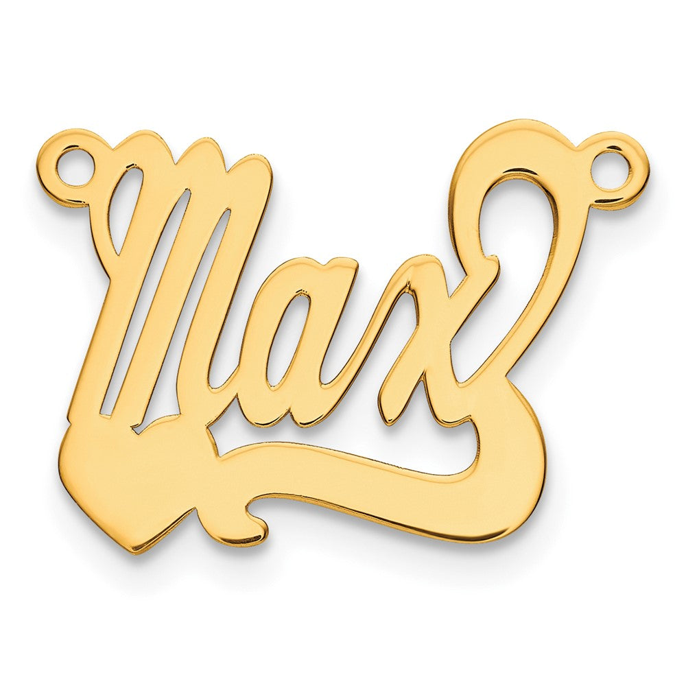10k Yellow Gold Polished Heart Name Plate