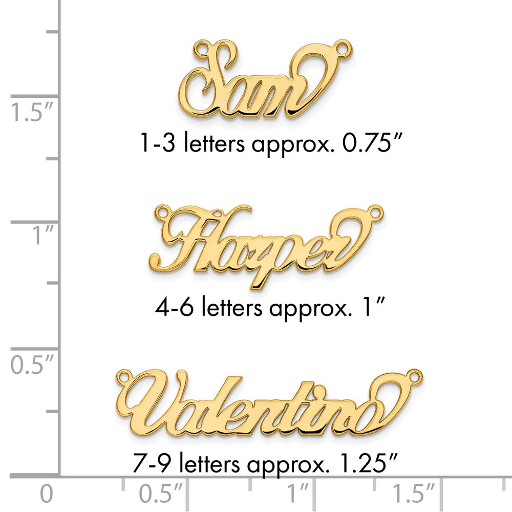 10k Yellow Gold Name Plate