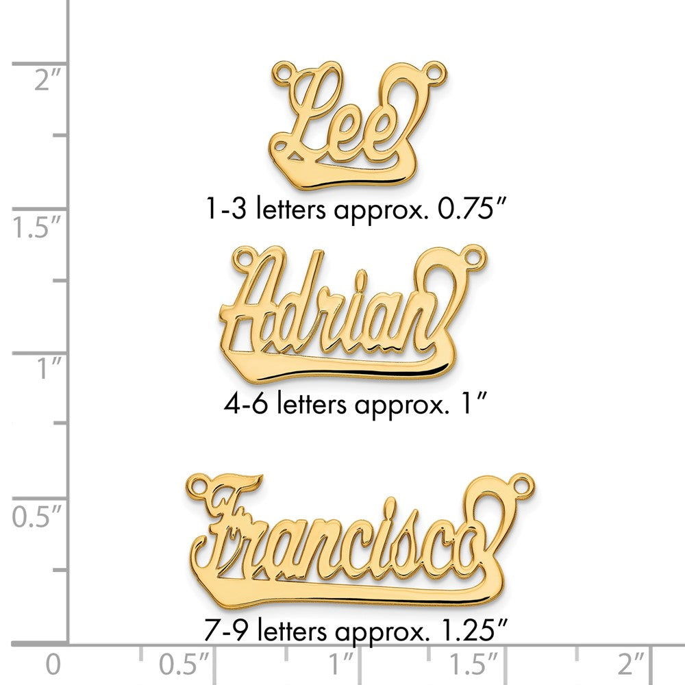 10k Yellow Gold Underlined Name Plate