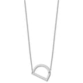 10K White Gold Polished Small Letter D Necklace