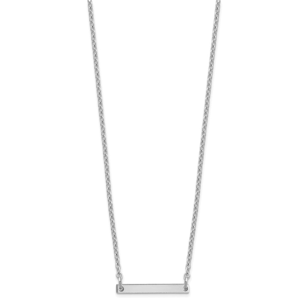 10K White Gold Polished Small Letter I Necklace