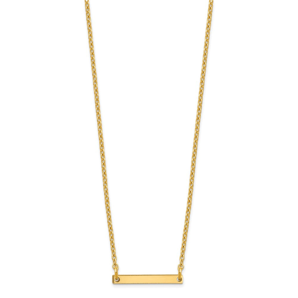 10K Yellow Gold Polished Small Letter I Necklace
